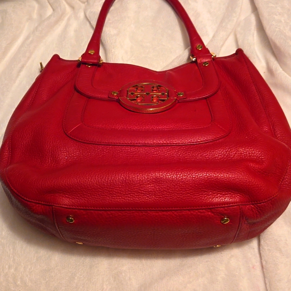 RARE RED TORY BURCH AMANDA Crossbody Satchel
